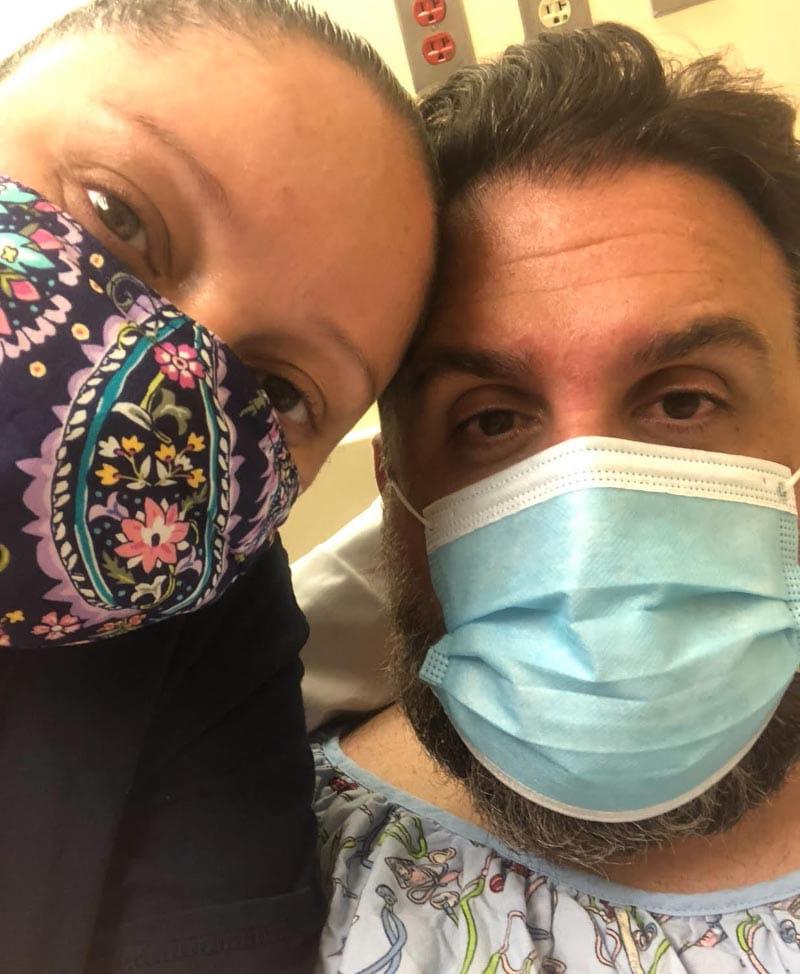 David Pinto and his wife, Yvette, before David's surgery in the summer of 2020. (Photo courtesy of Yvette Pinto)